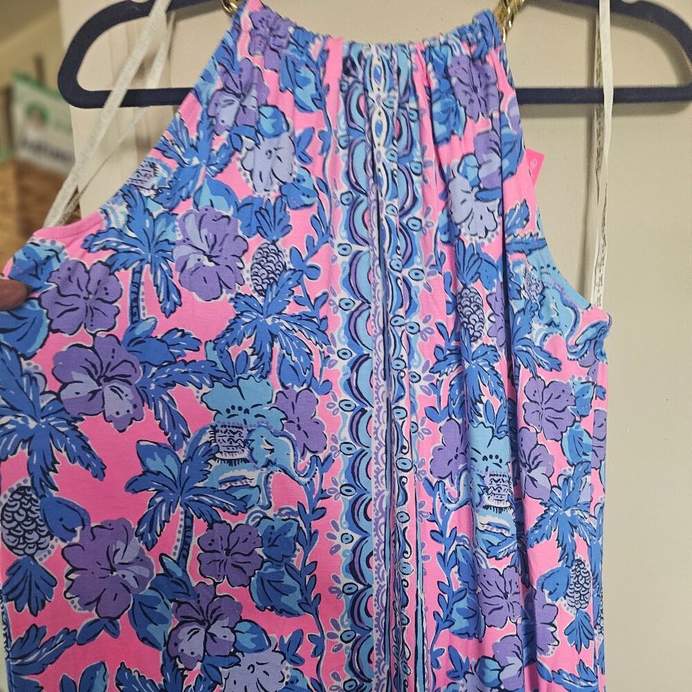 NWT - Lilly Pulitzer Soleil Pink Palm Paradise Maxi Dress- Size L